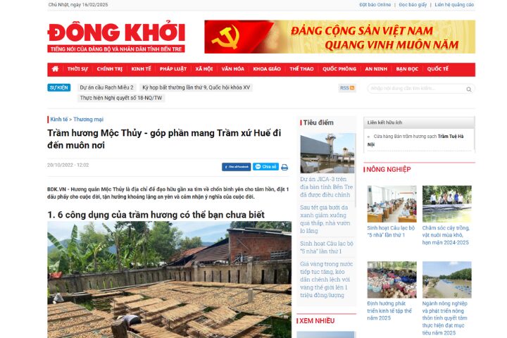 Bao Dong Khoi Noi Ve Tram Huong Moc Thuy