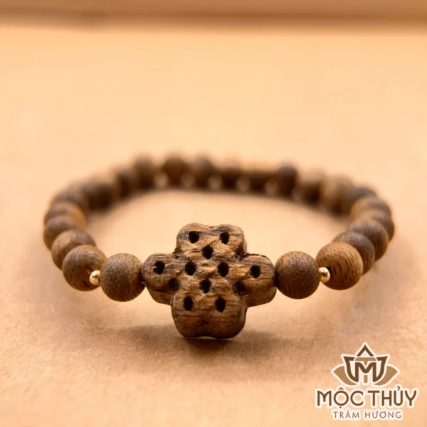 Vòng tay trầm hương đơn An Cát Trầm - Trầm Hương Mộc Thủy