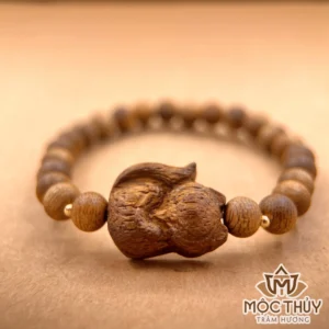 Vòng tay trầm hương đơn Cửu Vĩ Hồ Trầm - Trầm Hương Mộc Thủy