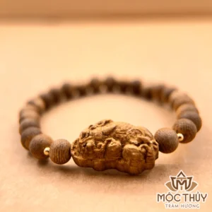 Vòng tay trầm hương đơn Mộc Thiềm Trầm - Trầm Hương Mộc Thủy
