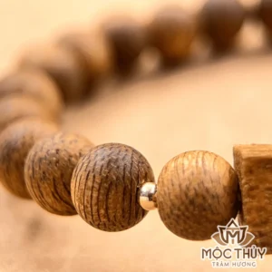 Vòng tay trầm hương đơn Thập Tự Trầm - Trầm Hương Mộc Thủy