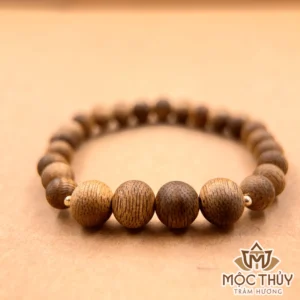 Vòng tay trầm hương đơn Tứ Nguyên Trầm- trầm Hương Mộc Thủy