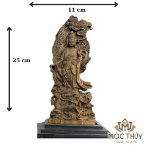 Tranh Bồ Tát Quan Thế Âm gỗ trầm hương - TG002