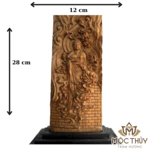 Tranh Phật A Di Đà gỗ trầm hương - TG006