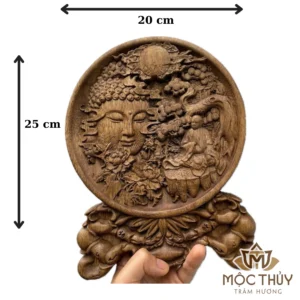 Tranh Phật Thích Ca gỗ trầm hương - TG008