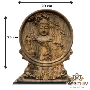 Tranh Phật Thích Ca gỗ trầm hương - TG009