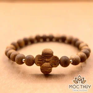 Vòng tay trầm hương đơn Tứ Diệp Phúc Trầm - Trầm Hương Mộc Thủy